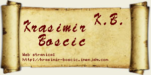 Krasimir Boščić vizit kartica